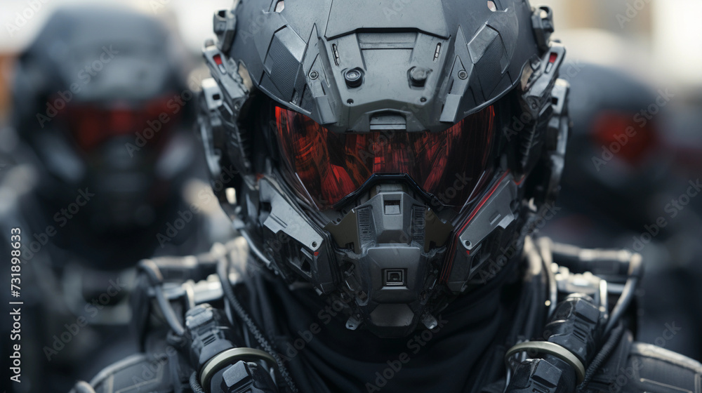 Fototapeta premium Futuristic Special Forces Unit