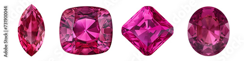 Rose Rhodolite Garnet clipart collection, vector, icons isolated on transparent background