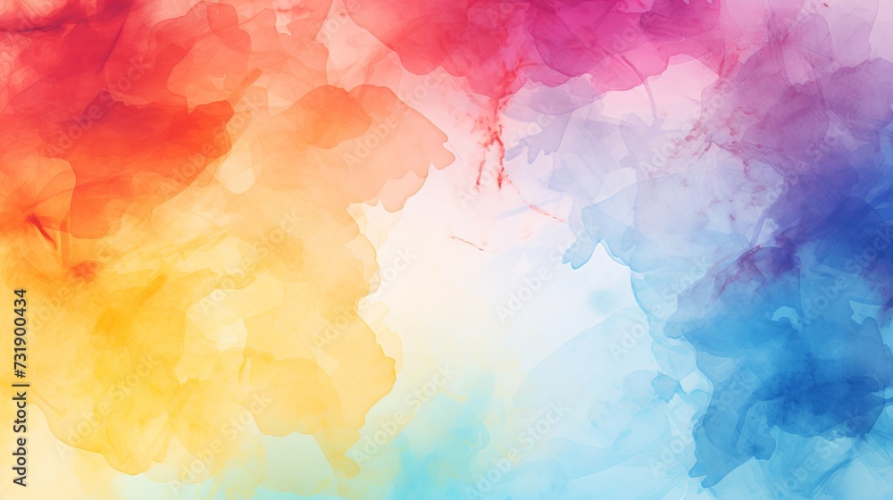 Vibrant colorful watercolor paint background texture for artistic projects and design concepts