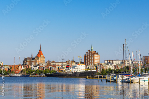 Blick über die Warnow auf die Hansestadt Rostock photo
