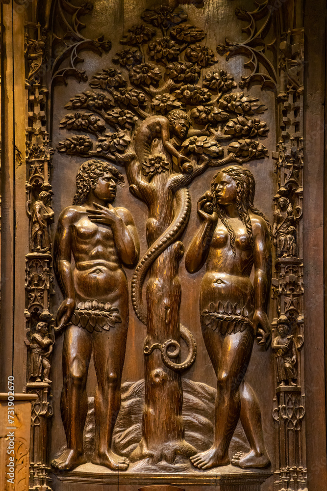 interior of the cathedral of Sainte-Marie in Auch, Gers department, Occitanie, France