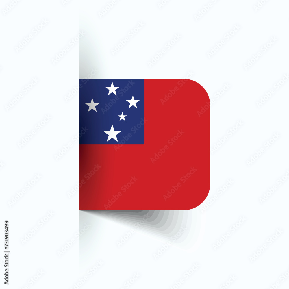 Samoa national flag, Samoa National Day, EPS10. Samoa flag vector icon