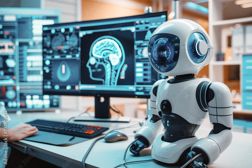 AI technology is employed to assist in the diagnosis of patients, transfer complex medical information to the computer AI technology is employed to assist in the diagnosis of patients, transfer complex medical information to the computer
