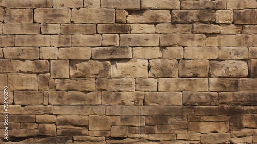 Exquisite high quality image of antique hand hewn stone wall with intricate details