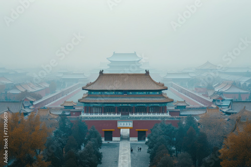 Forbidden City in Beijing  China. Forbidden City is a palace complex and famous destination in central Beijing  China
