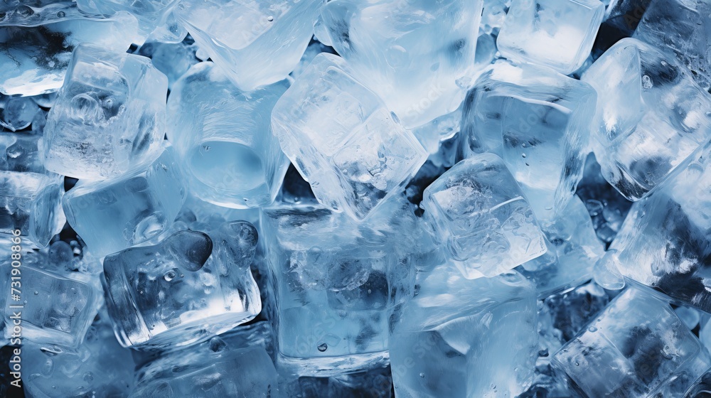 Frozen ice texture background for winter design projects and cold environment concepts