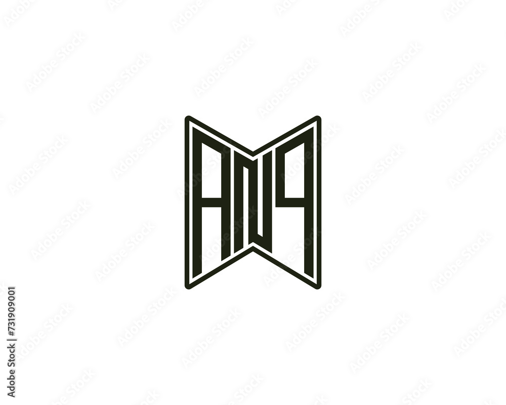 ANQ logo design vector template ANQ logo design vector template