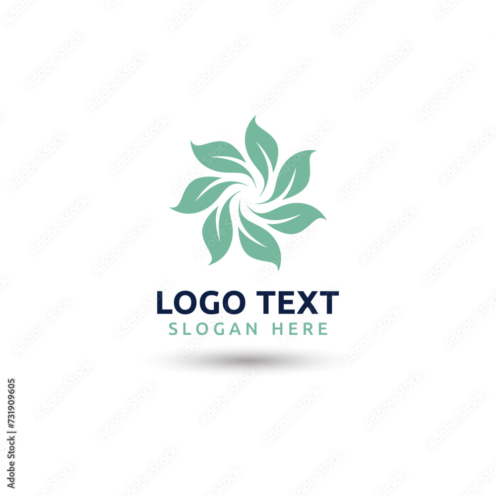  leaf logo ecology nature element vector image