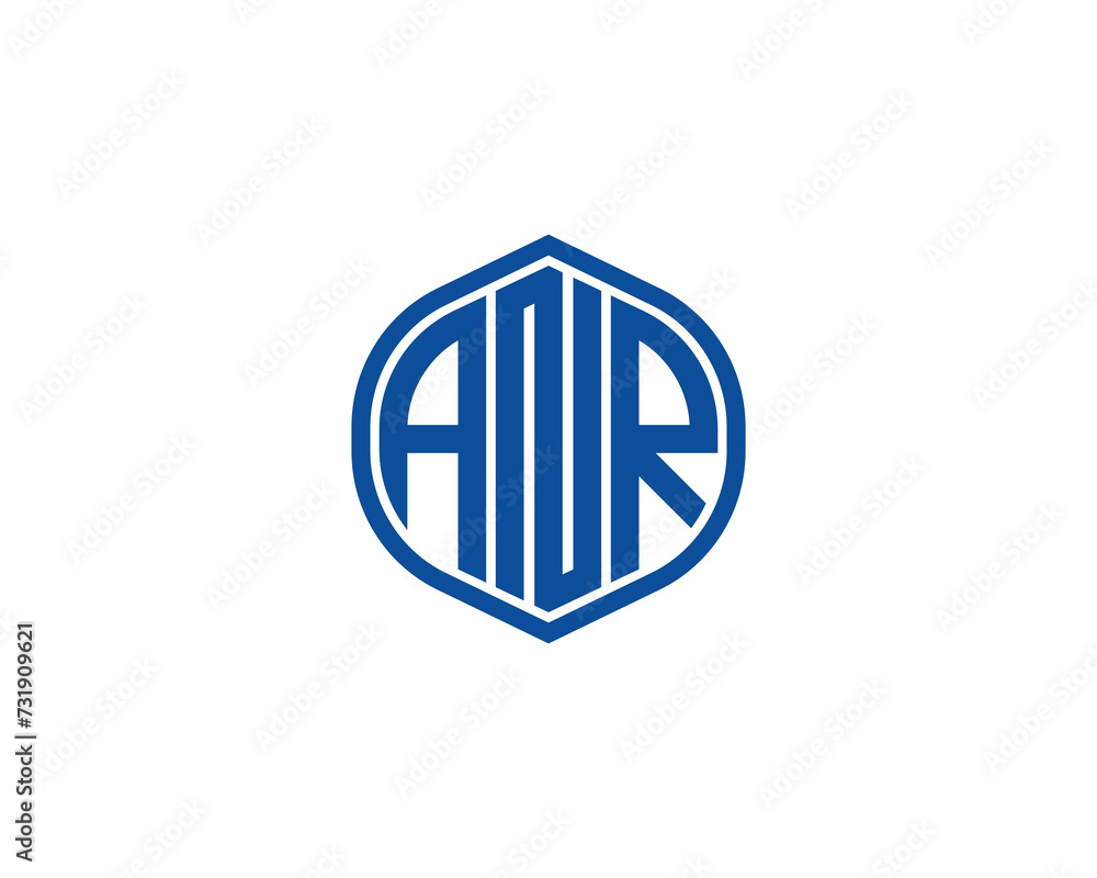 ANR logo design vector template