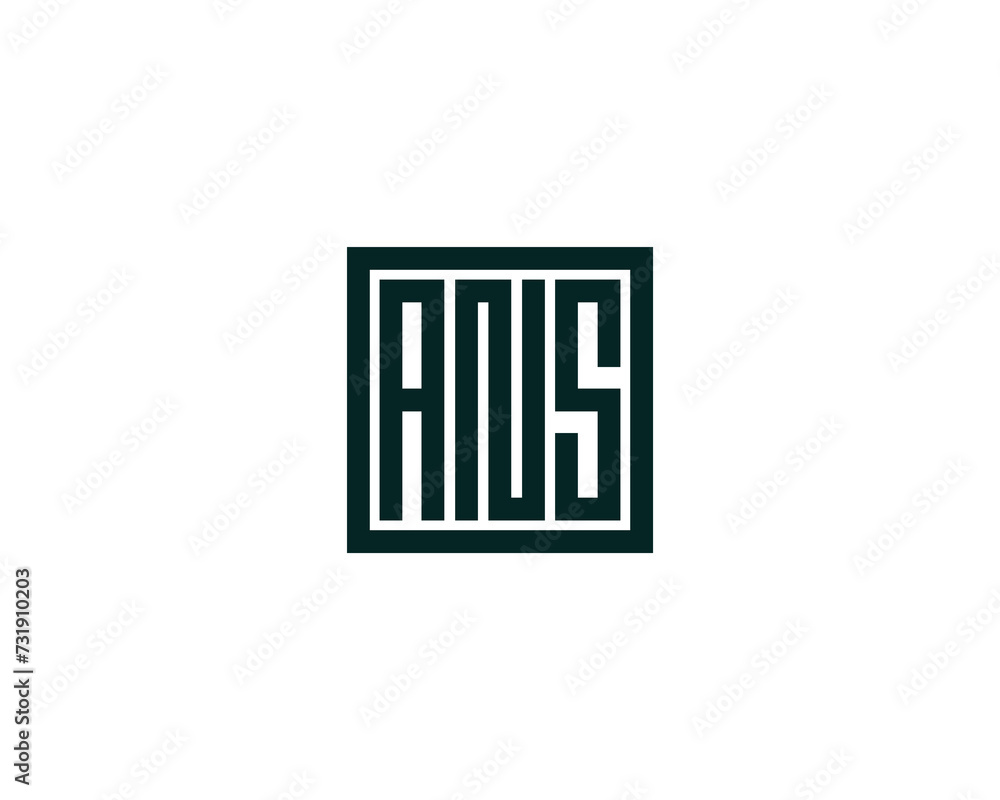 ANS logo design vector template ANS logo design vector template