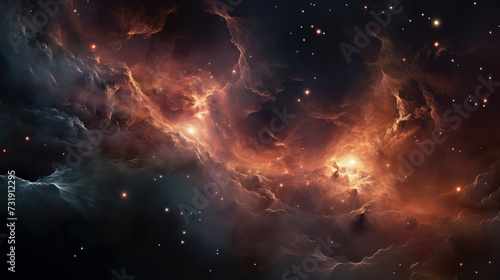 dramatic star nebulae and a gas congestion