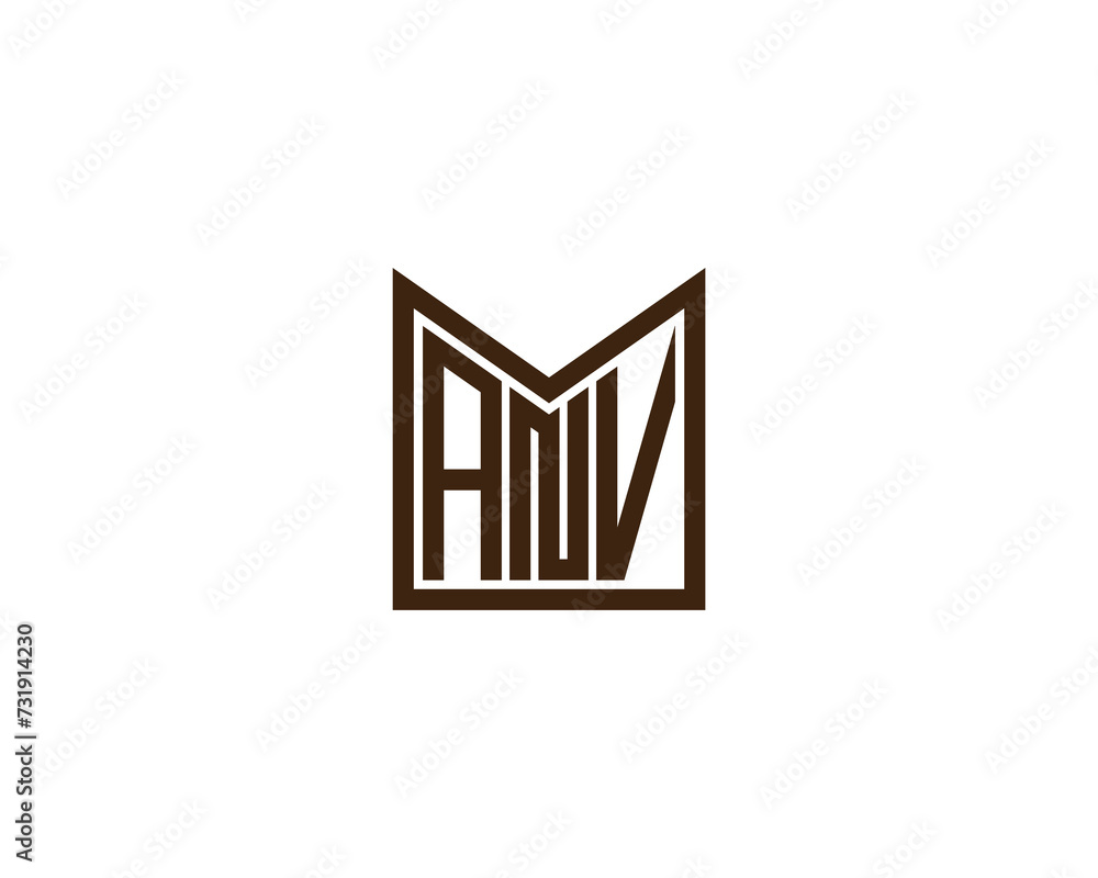ANV Logo design vector template