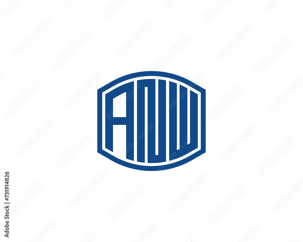 ANW logo design vector template ANW logo design vector template