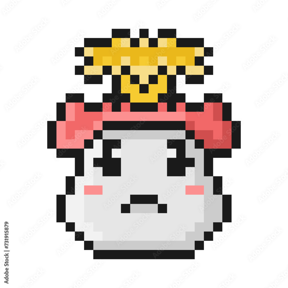 Pixel style fly agaric mushroom illustration. Cartoon exploding head. Pixel style fly agaric mushroom illustration. Cartoon exploding head.