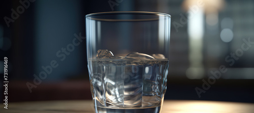 fresh clear mineral water in a glass 22