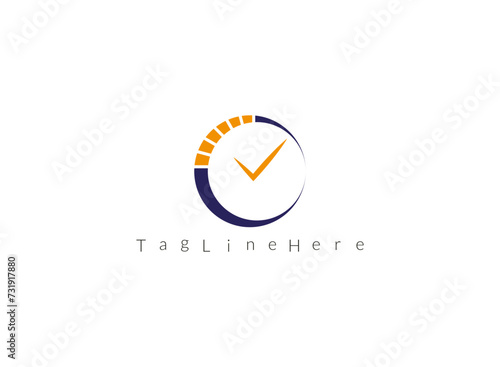 Minimalistic Timer Measure. Stripes Around the Circle. Timer Logo Countdown. Circular Icon with Lines. Time Sign or Logo Concept. Vector Illustration.
