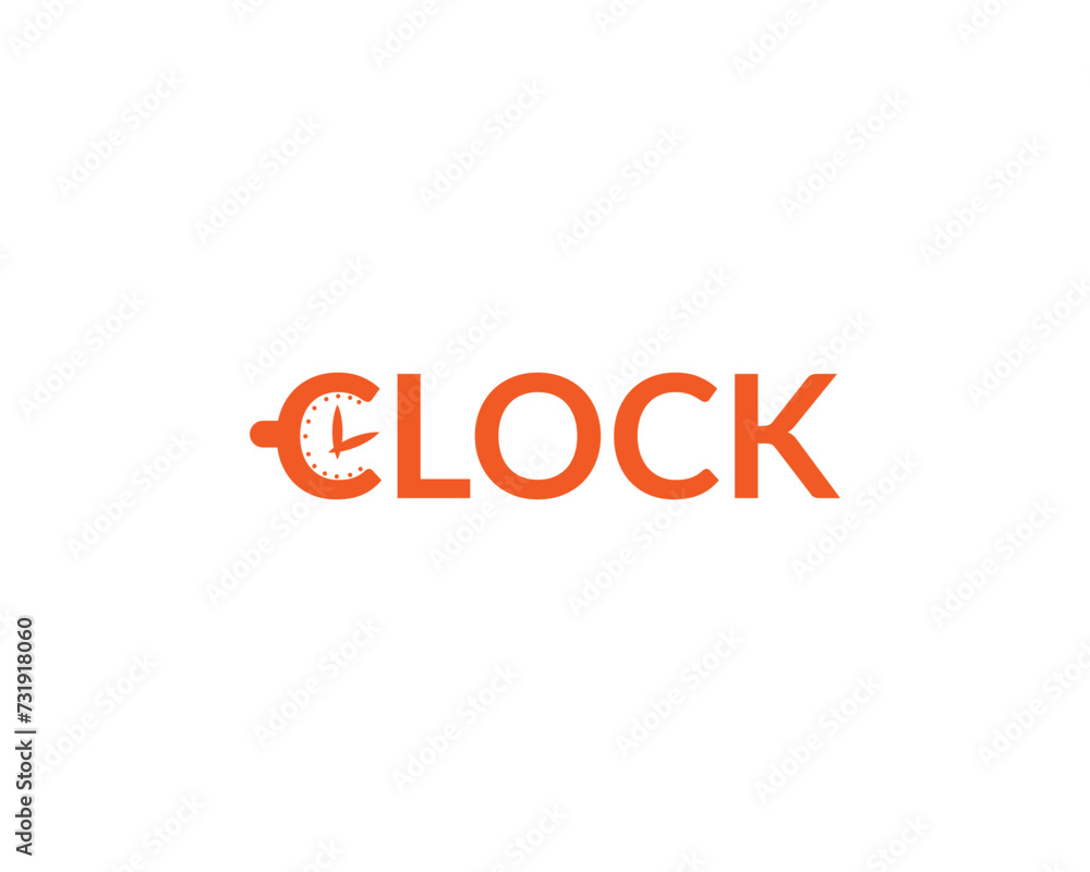 Clock Initial Letter Logo Concept design. Clock Initial Letter Logo Concept design.