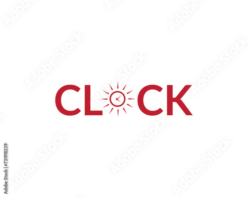 Wallpaper Mural text clock logo vector illustration, creative latter  O   clock logo. Torontodigital.ca