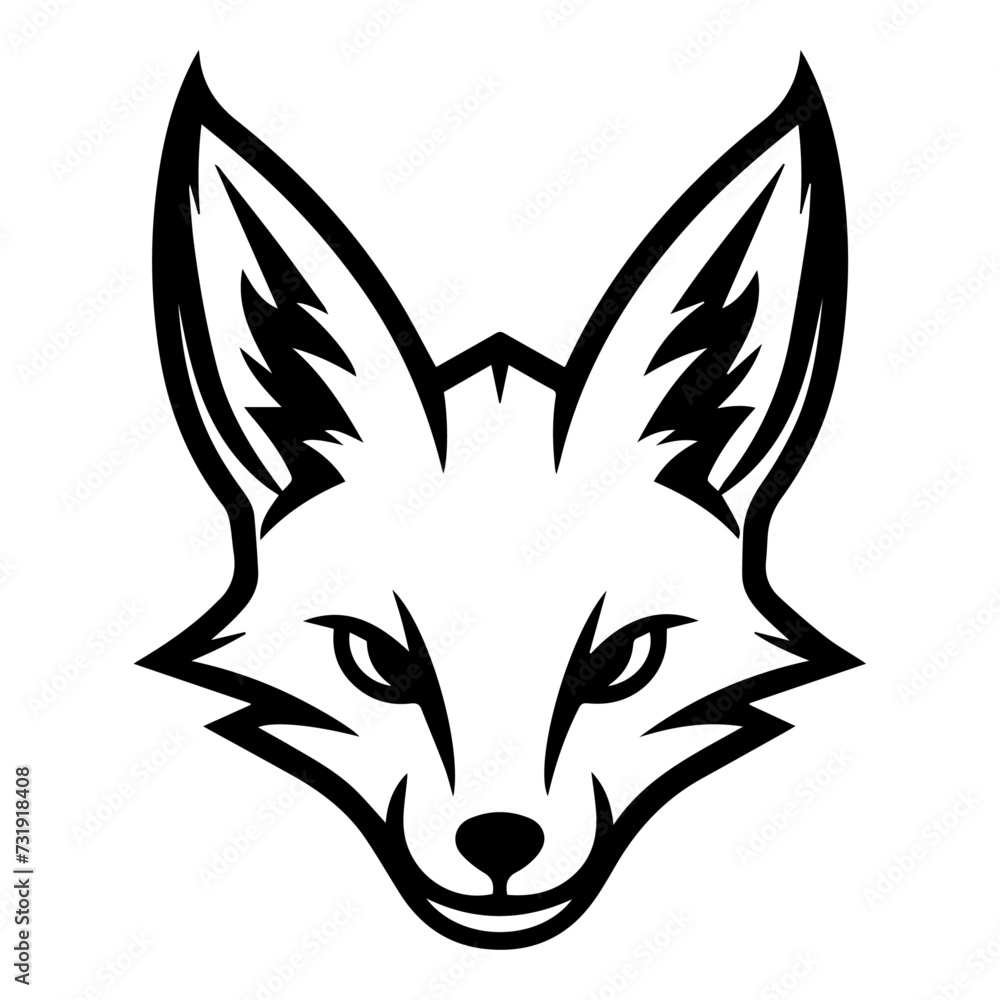 Fennec Fox Flat Icon Isolated On White Background Fennec Fox Flat Icon Isolated On White Background