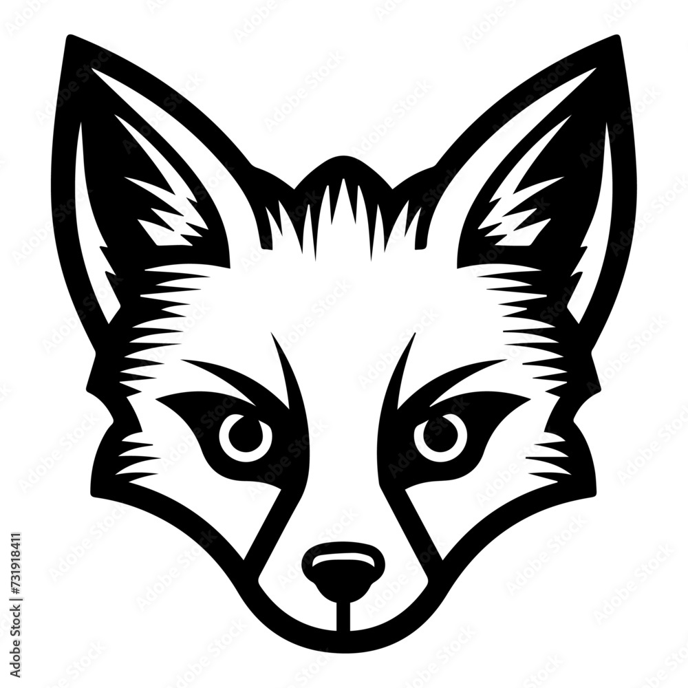 Fennec Fox Flat Icon Isolated On White Background Fennec Fox Flat Icon Isolated On White Background