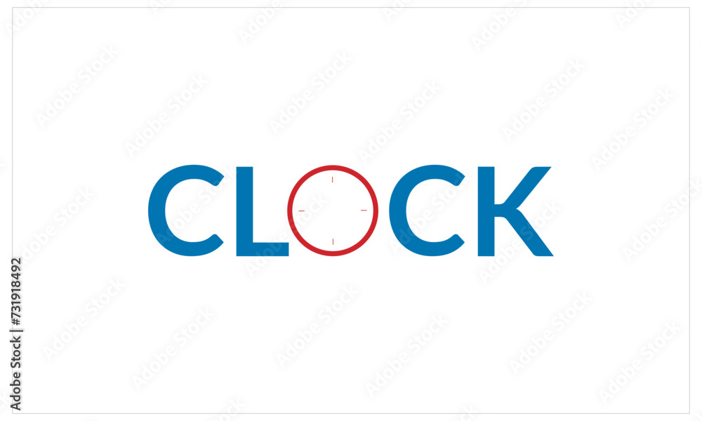 text clock logo vector illustration, creative latter O clock logo. text clock logo vector illustration, creative latter O clock logo.
