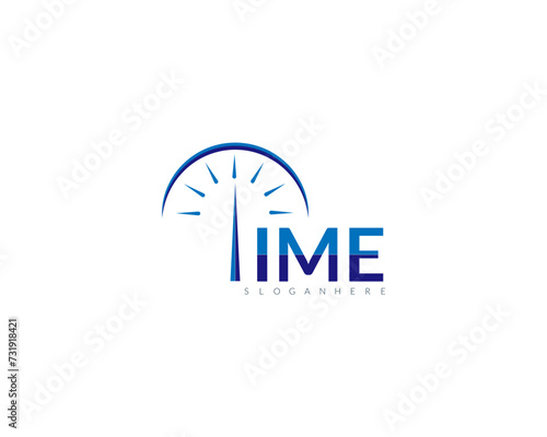 Time travel logo design template