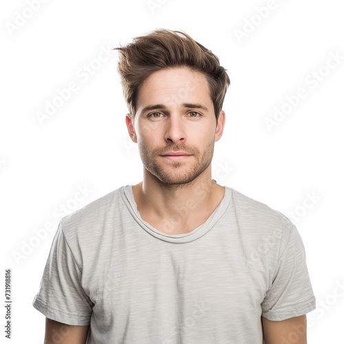 Portrait of a young Caucasian man for fashion and lifestyle