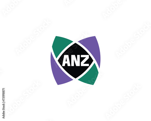 ANZ logo design vector template