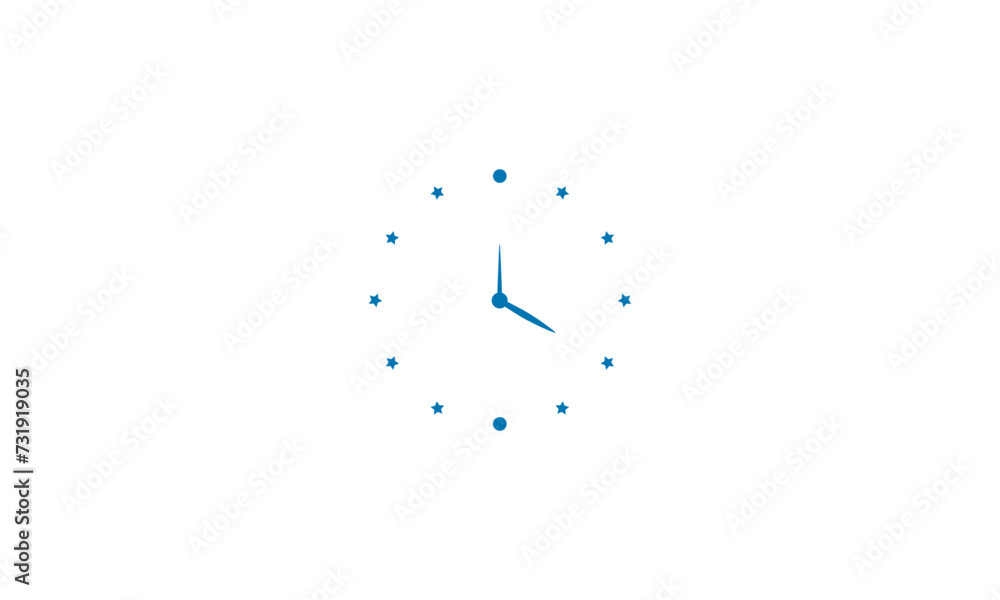 Vector clock logo illustration design. Vector clock logo illustration design.