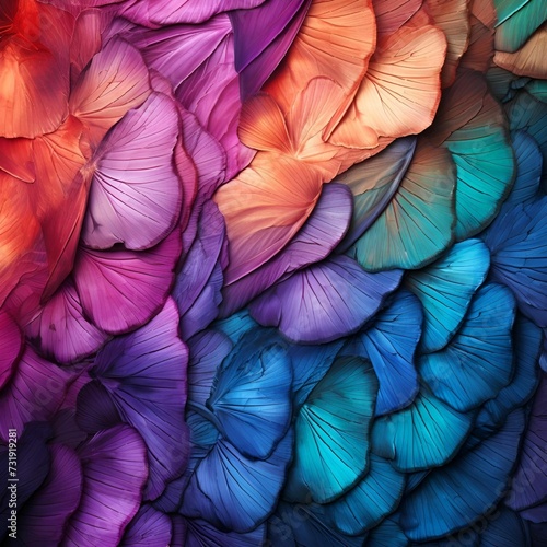 A vibrant array of flower petals strewn upon a smooth surface © Wirestock