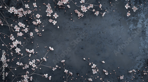 cherry blossoms on dark backround
