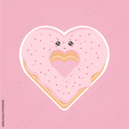 pink donut heart