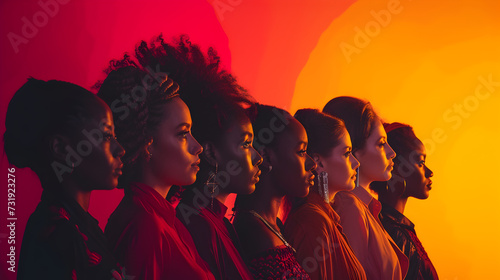A photo series featuring women of different ethnicities and backgrounds, showcasing diversity



