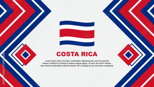 Costa Rica Flag Abstract Background Design Template. Costa Rica Independence Day Banner Wallpaper Vector Illustration. Costa Rica Design