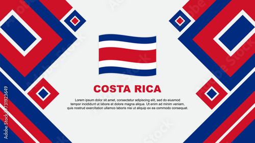 Costa Rica Flag Abstract Background Design Template. Costa Rica Independence Day Banner Wallpaper Vector Illustration. Costa Rica Cartoon