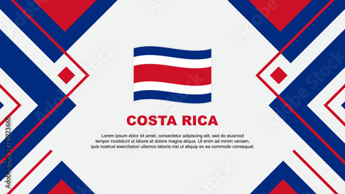 Costa Rica Flag Abstract Background Design Template. Costa Rica Independence Day Banner Wallpaper Vector Illustration. Costa Rica Illustration