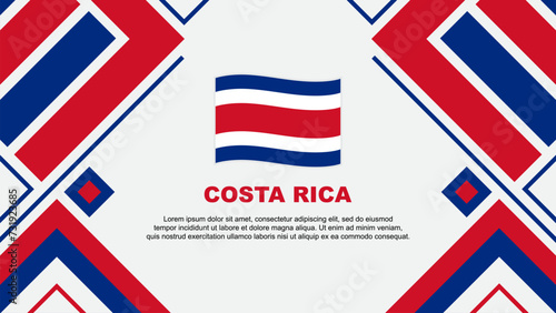 Costa Rica Flag Abstract Background Design Template. Costa Rica Independence Day Banner Wallpaper Vector Illustration. Costa Rica Flag