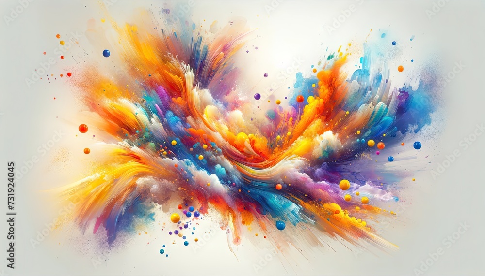 Colorful Celebration: Dynamic Powder Explosion Colorful Celebration: Dynamic Powder Explosion