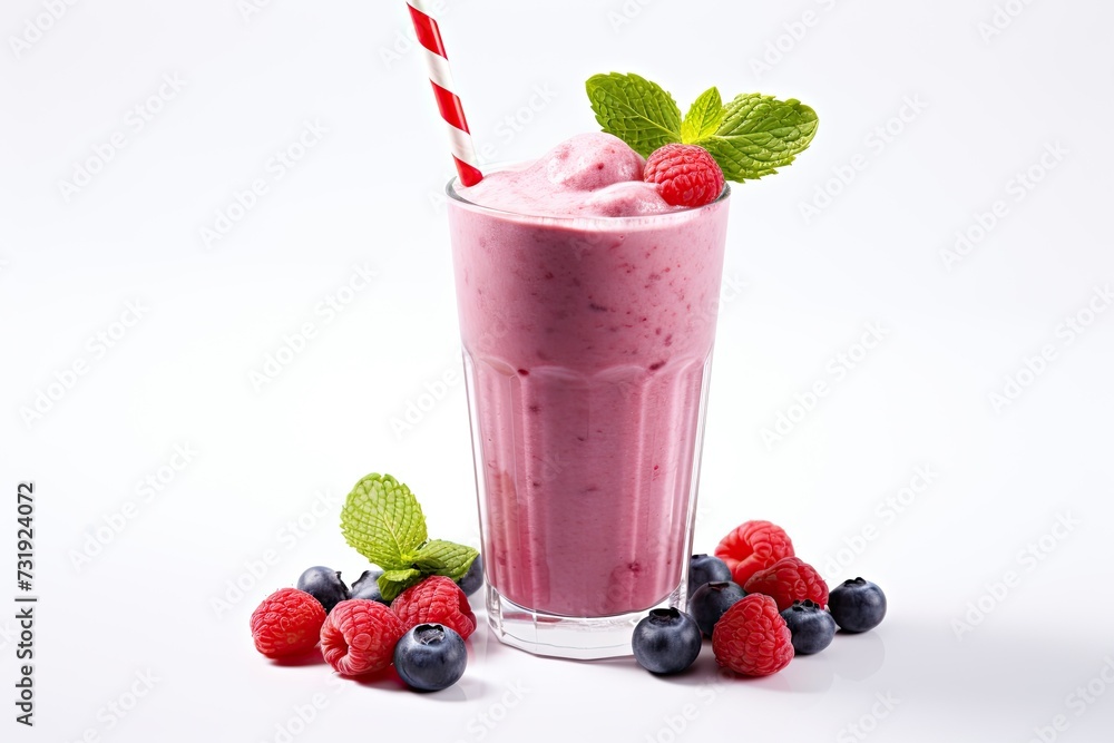 berry milkshake close up berry milkshake close up