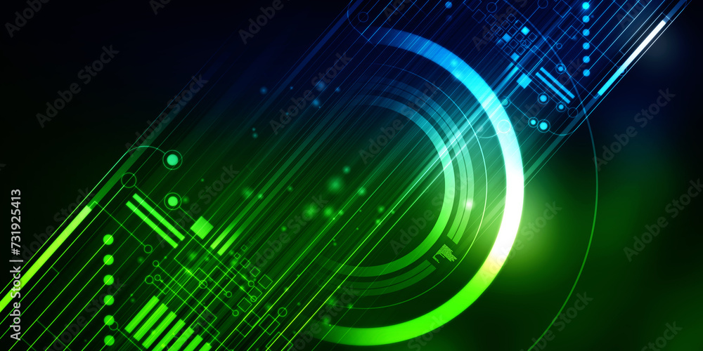 2d illustration Abstract futuristic electronic circuit technology background 2d illustration Abstract futuristic electronic circuit technology background