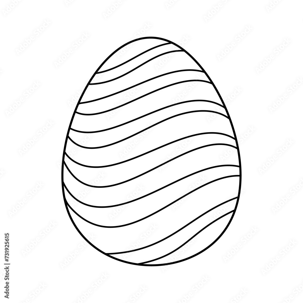 Hand drawn Easter egg. Coloring book page antistress for adults and children. Beautiful doodle ornament. Vector outline sketch illustration isolated on white background. Hand drawn Easter egg. Coloring book page antistress for adults and children. Beautiful doodle ornament. Vector outline sketch illustration isolated on white background.