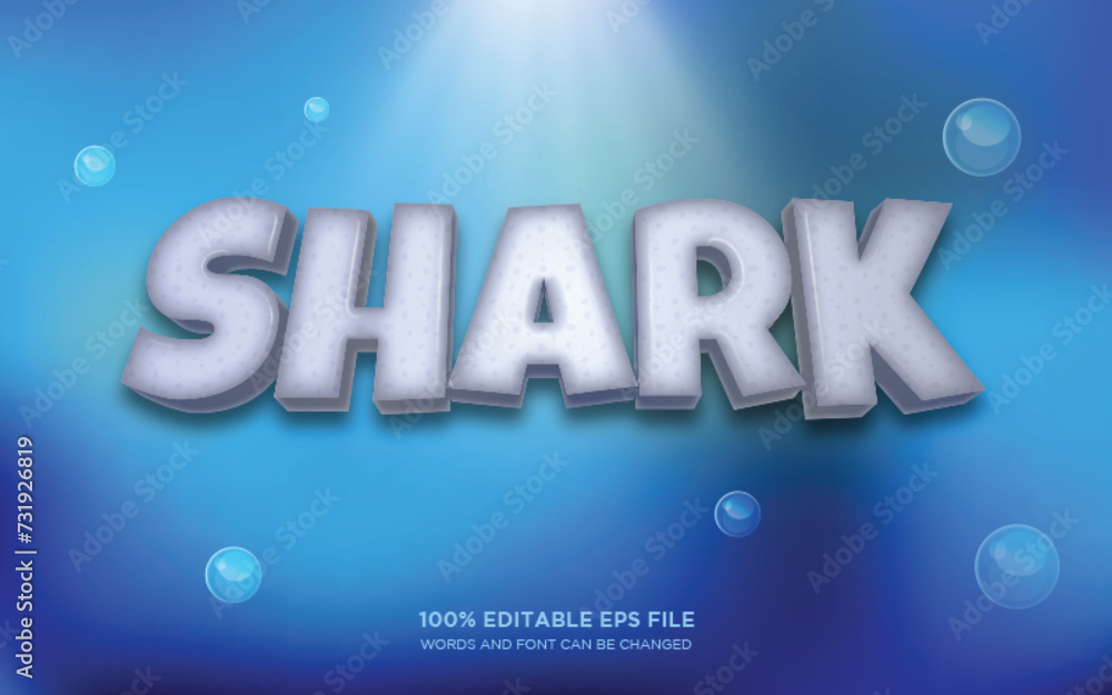 Shark 3D editable text style effect Shark 3D editable text style effect