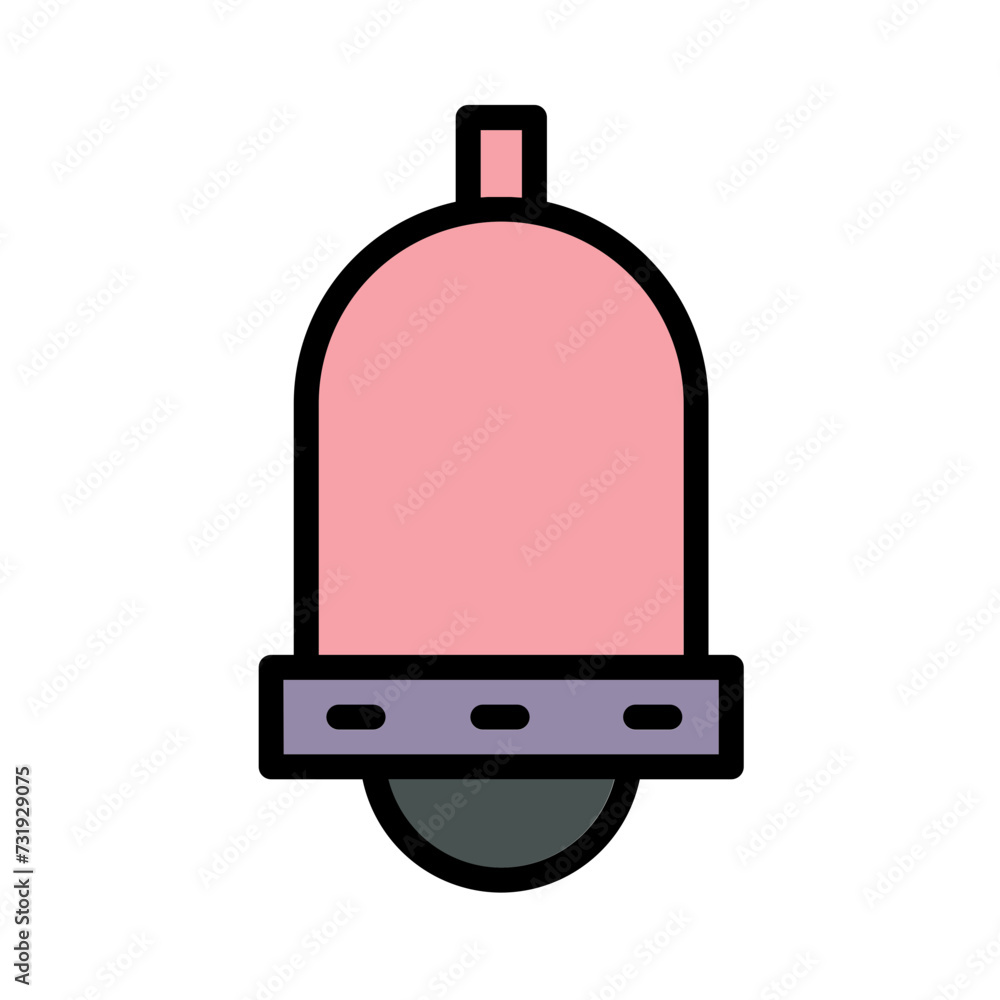 Holiday Party Bell Filled Outline Icon Holiday Party Bell Filled Outline Icon