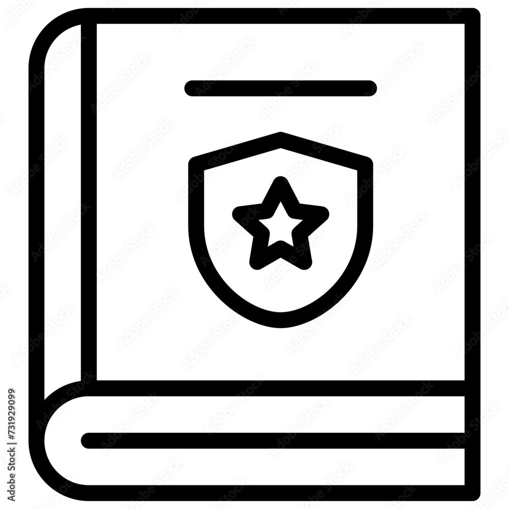 law book icon illustration design with outline law book icon illustration design with outline
