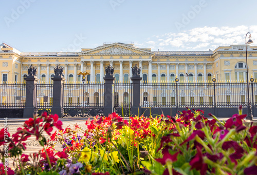 Saint Petersburg, Russia - 23 june 2023: The building of the Russian Museum in Saint Petersburg