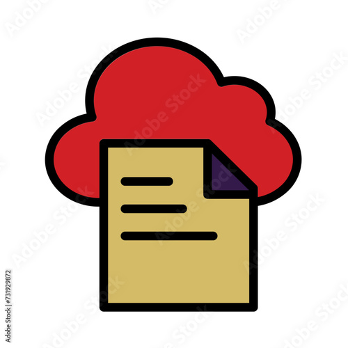 Access Cloud Page Filled Outline Icon