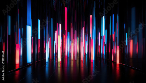 Glowing Light  Abstract Neon Futuristic Background Show