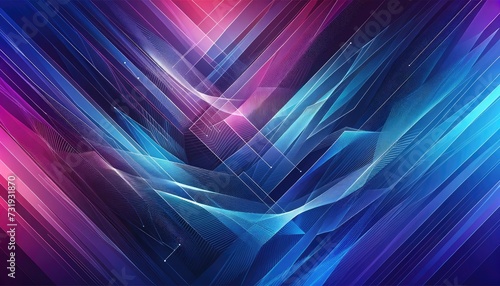 Futuristic Diagonal Lines in Purple and Blue