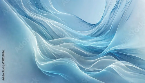 Ethereal Blue Silk: Flowing Fabric Abstract Background