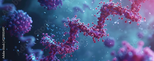 close-up of viral vector production for gene therapy, fighting diseases at the genetic level
